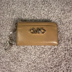 Michael Kors Tan Leather Keychain Wallet